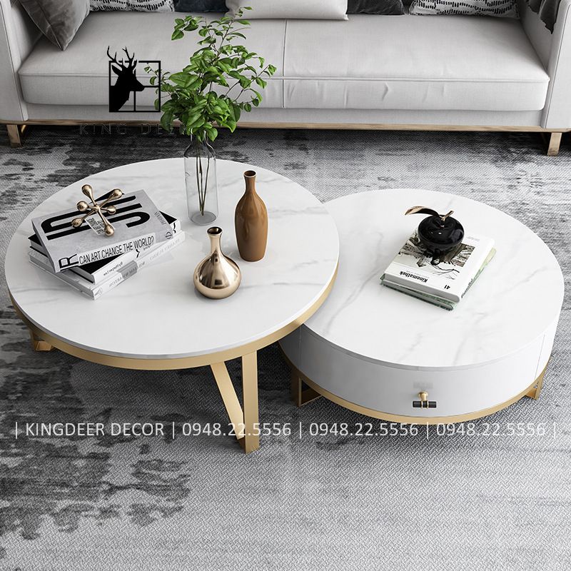 BTKD_00112 Bàn sofa Olivia đôi mặt đá ceramic, BTKD-001