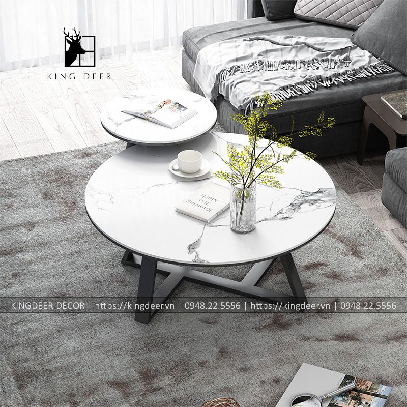 Bàn trà cặp tròn