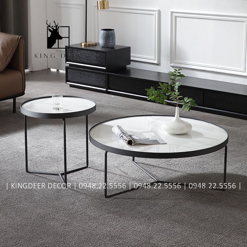 BTKD_0073 Bàn trà cặp tròn, chân 3 chạc