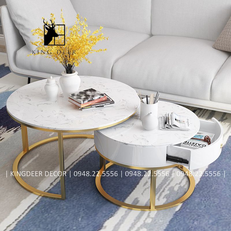 Bàn sofa phòng khách chân 1 nan, 1 ngăn kéo Bàn sofa phòng khách chân 1 nan, 1 ngăn kéo