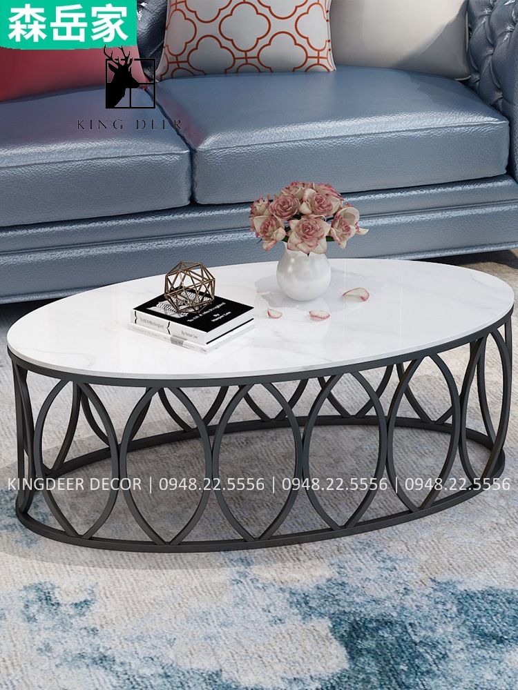 BTKD_0152 Căn phòng khách của bạn theo phong cách quyến rũ với chiếc bàn sofa xinh xắn này. Bàn sofa này có thiết kế hình tròn hoàn chỉnh với chân đế bằng thép sơn tĩnh điện và mặt trên bằng đá marble,