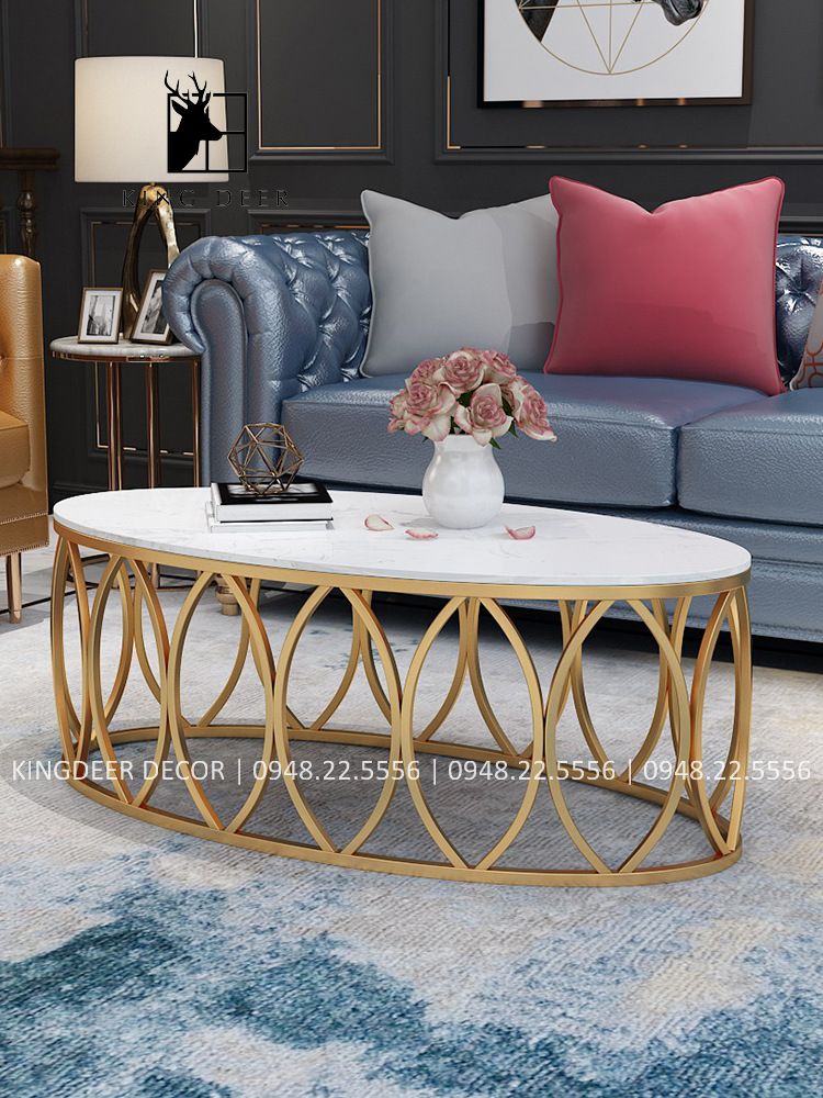 bàn trà elip phòng khách