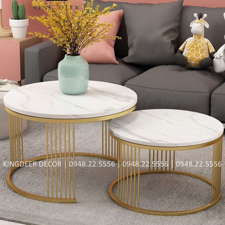 Bàn sofa đôi tròn