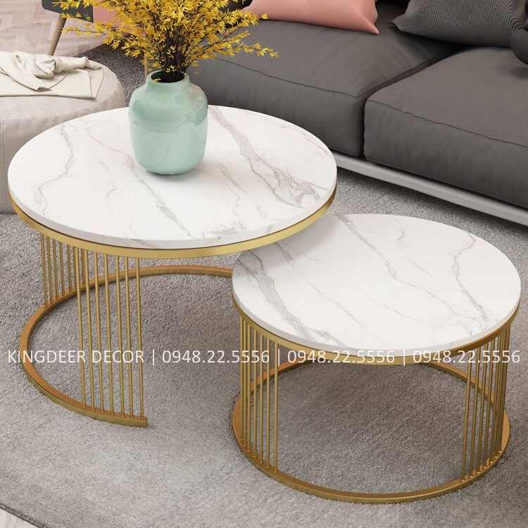 Bàn sofa đôi tròn