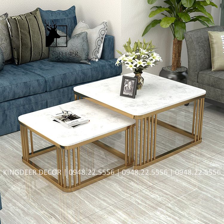 bàn sofa cặp hình vuông