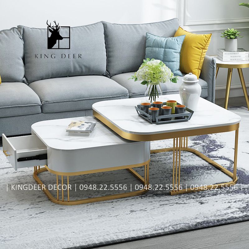 Bàn trà cặp vuông