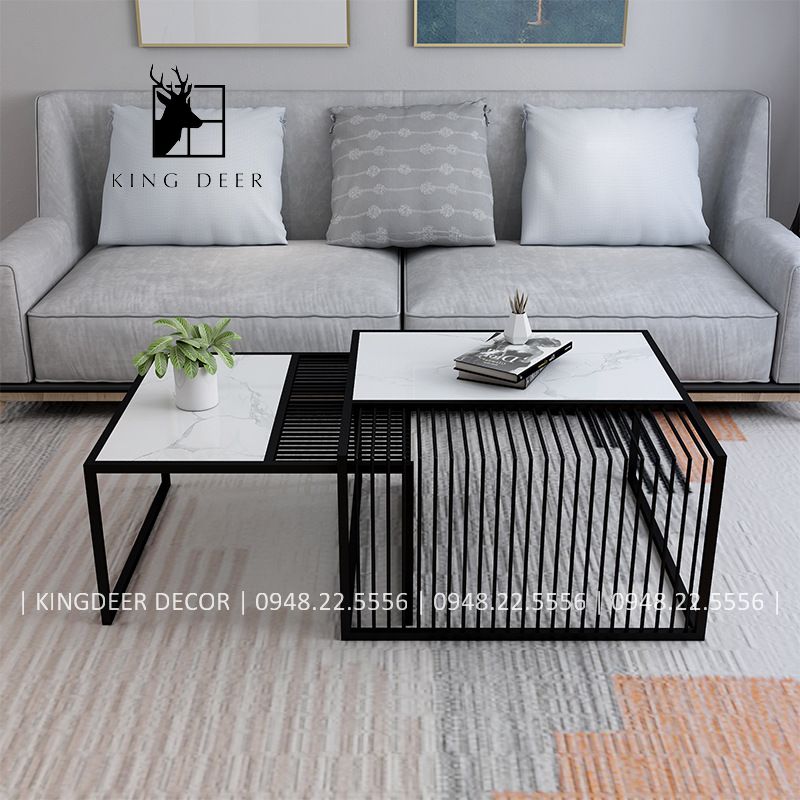 Bàn sofa cặp vuông