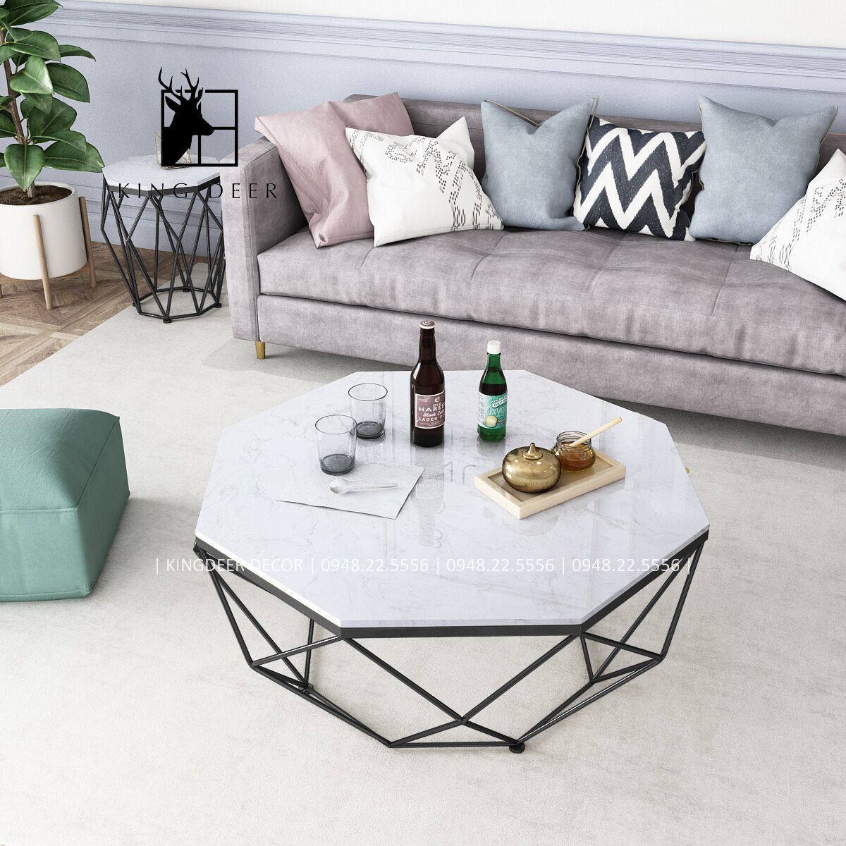 Bàn trà kim cương