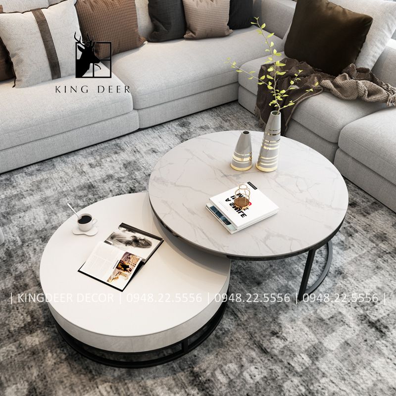 Bàn trà ngăn kéo đôi