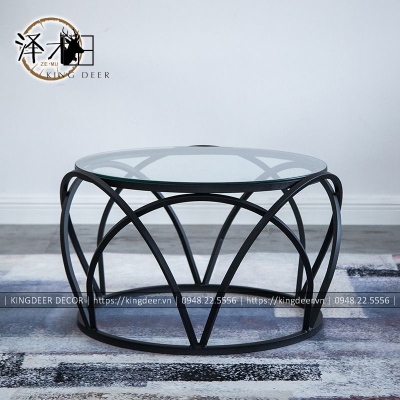 BTKD_0672 Bàn sofa Brianna Bắc Âu mặt đá marble hiện đại, BTKD-054