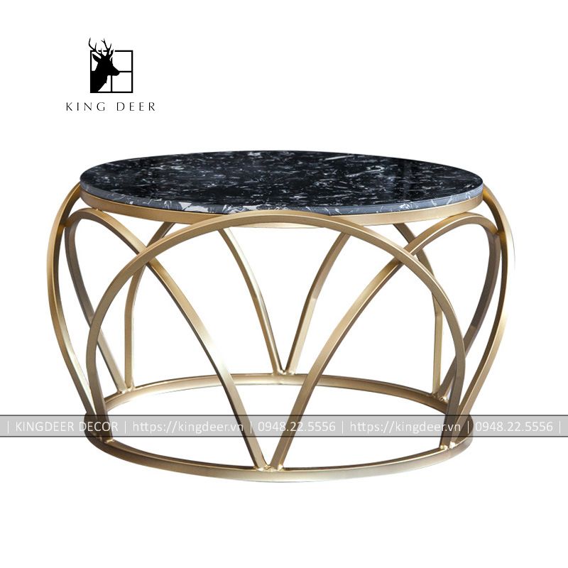 BTKD_0675 Bàn sofa Brianna Bắc Âu mặt đá marble hiện đại, BTKD-054