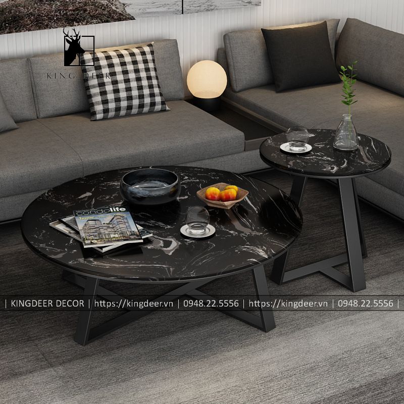 Bàn sofa Morgan đôi cho phòng khách hiện đại, BTKD-060