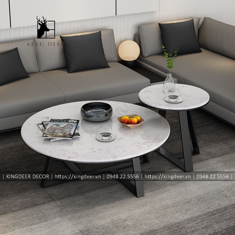 Bàn sofa Morgan đôi cho phòng khách hiện đại, BTKD-060