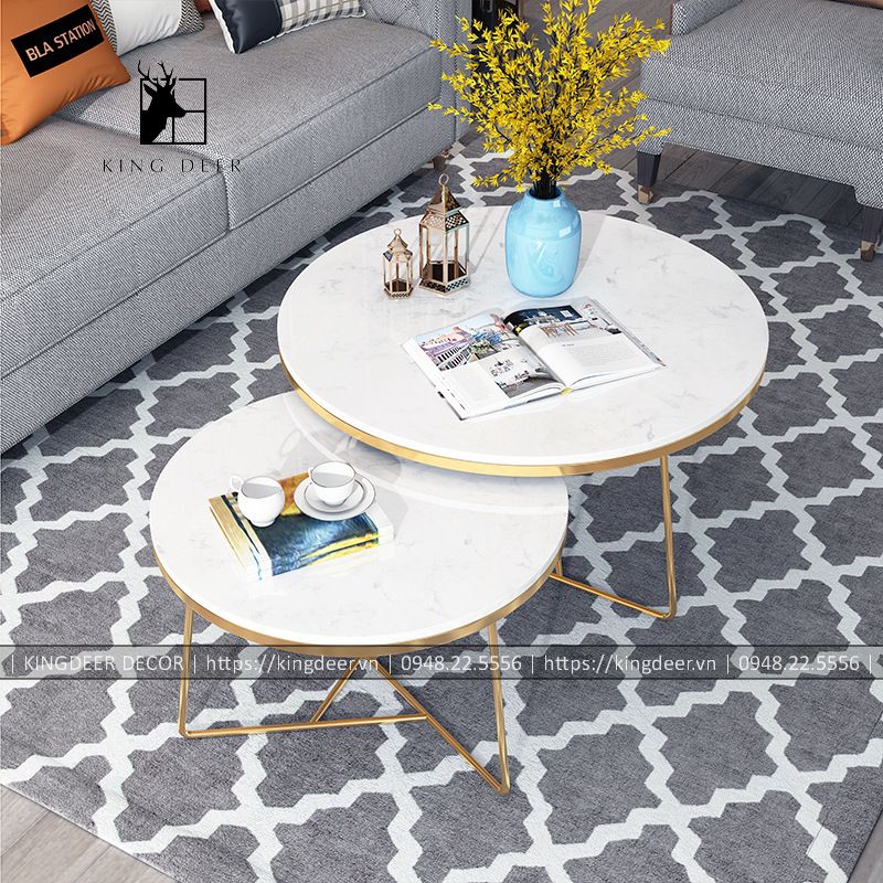 Bàn trà cặp tròn