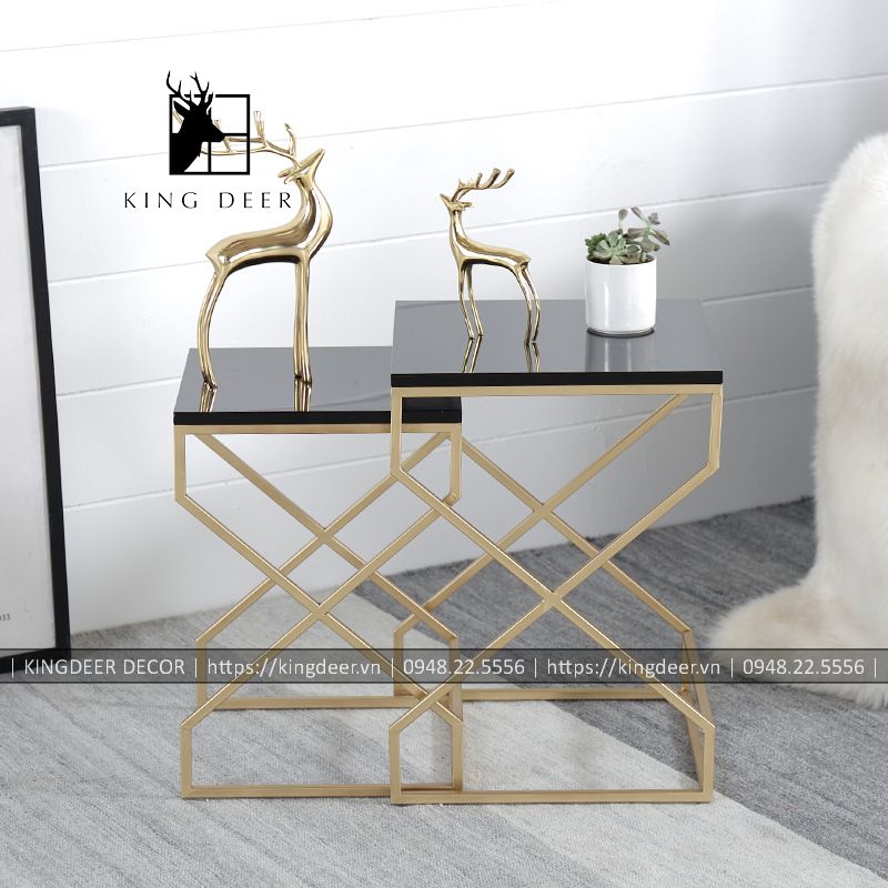 bàn góc sofa chân X BGKD-006