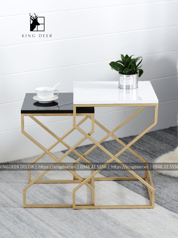 bàn góc sofa chân X BGKD-006