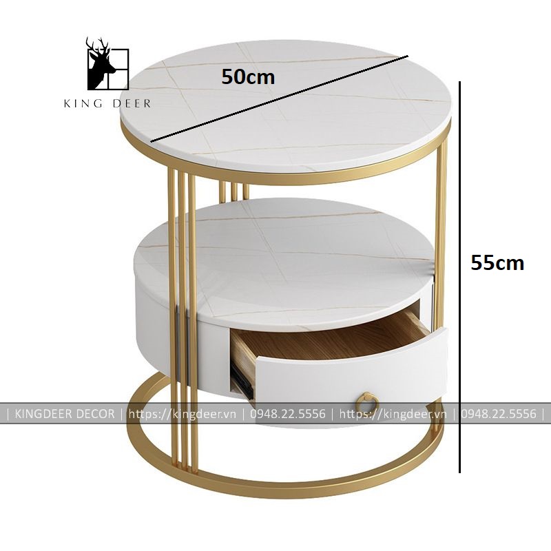 bàn góc sofa ngăn BGKD-007