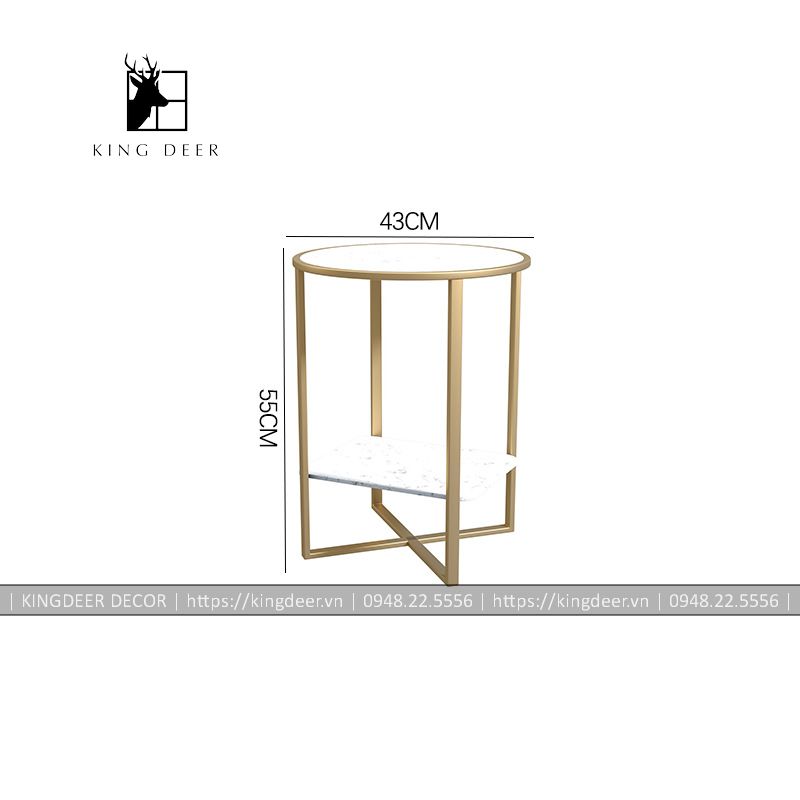 bàn bên sofa phong cách mặt đá, BGKD-017