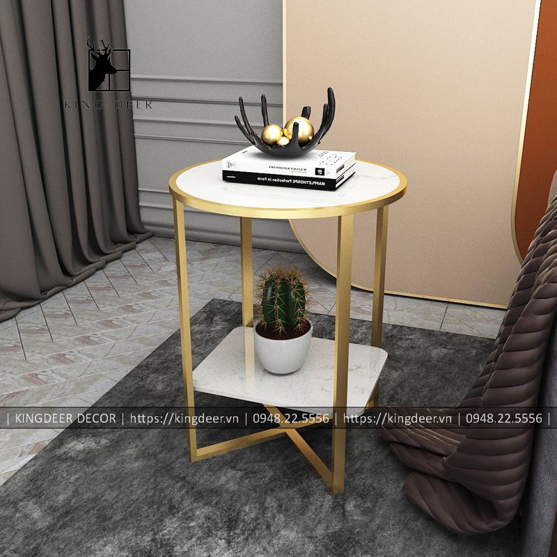 bàn bên sofa phong cách mặt đá, BGKD-017