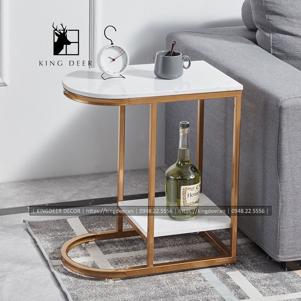 bàn góc sofa 2021 mặt đá, BGKD-019