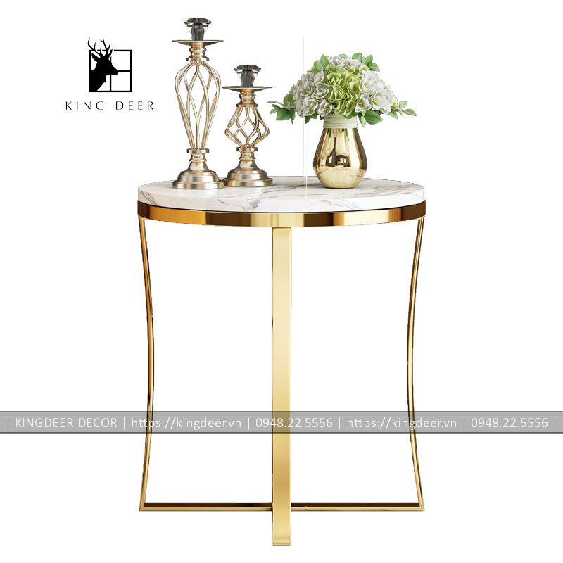 KD_BGSF_0531 Bàn góc sofa đẹp khung inox 304 mạ PVD