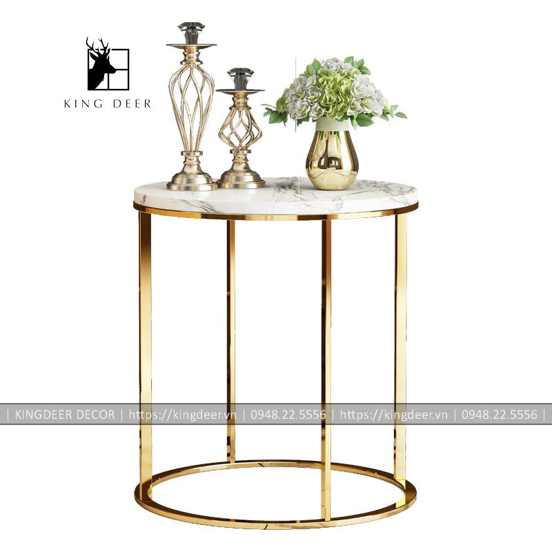 KD_BGSF_0543 Bàn góc sofa mạ titan hình tròn