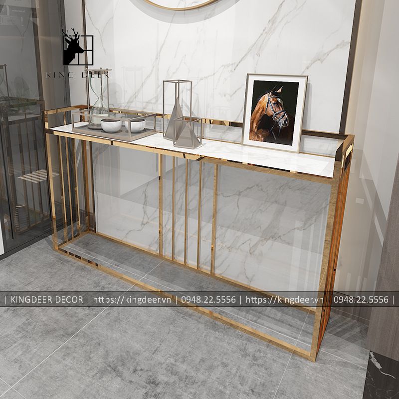 KD_CT_0511 bàn console inox 304 mạ vàng PVD