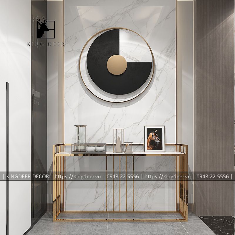 bàn console inox 304 mạ vàng PVD