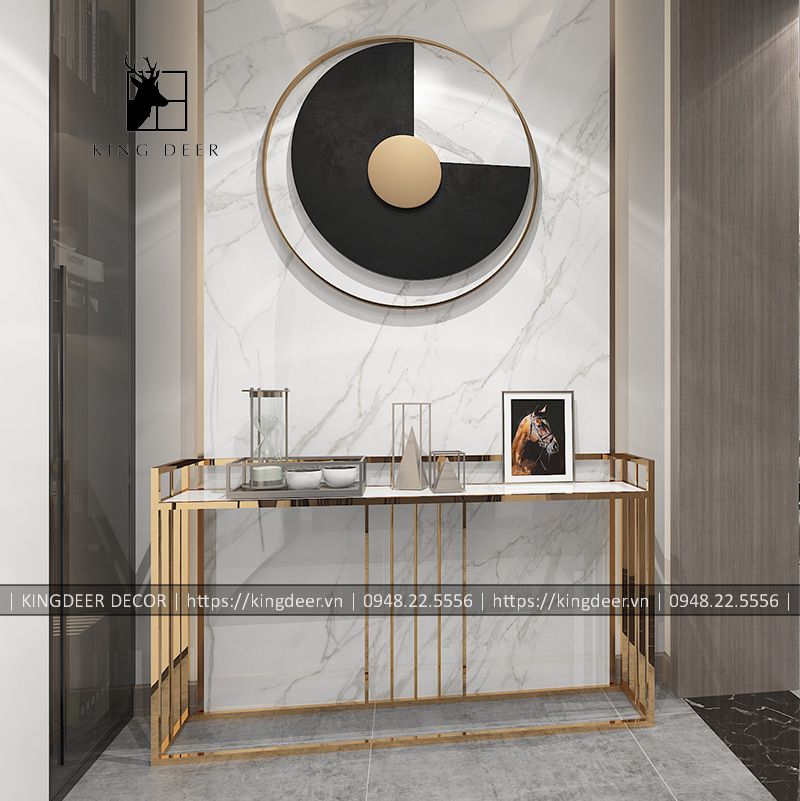 KD_CT_0513 bàn console inox 304 mạ vàng PVD