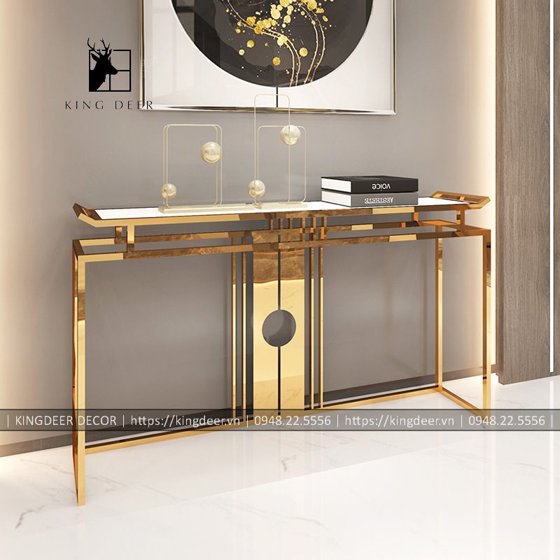 KD_CT_0521 bàn console inox mạ PVD