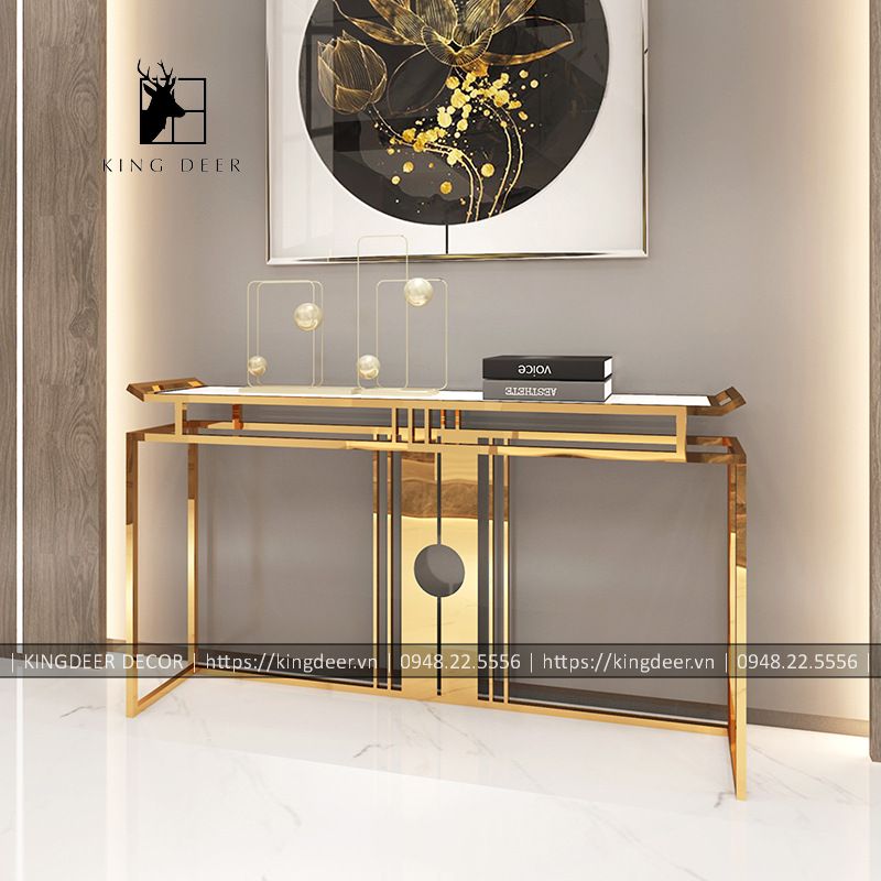 KD_CT_0522 bàn console inox mạ PVD
