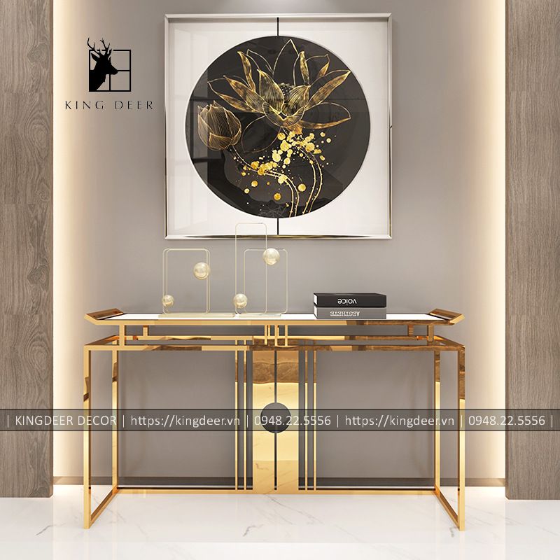 bàn console inox mạ PVD