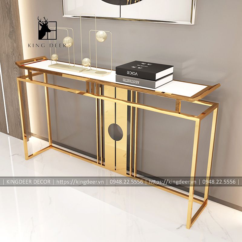KD_CT_0525 bàn console inox mạ PVD