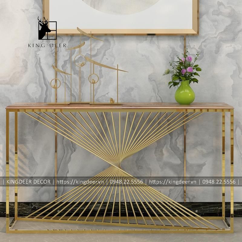 KD_CT_0531 bàn console inox mạ kingdeer