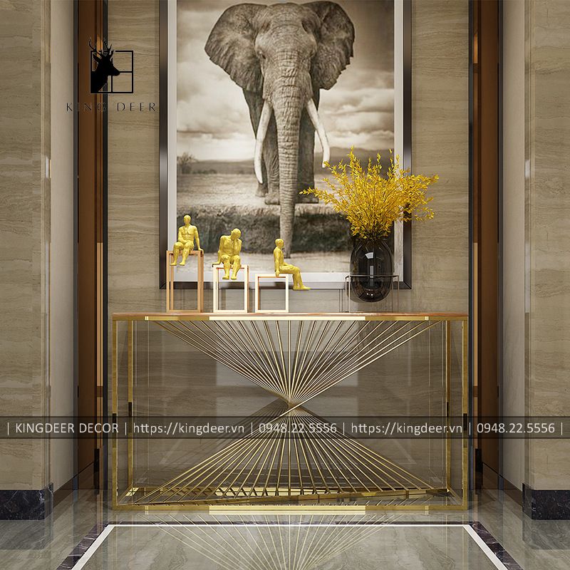 bàn console inox mạ kingdeer