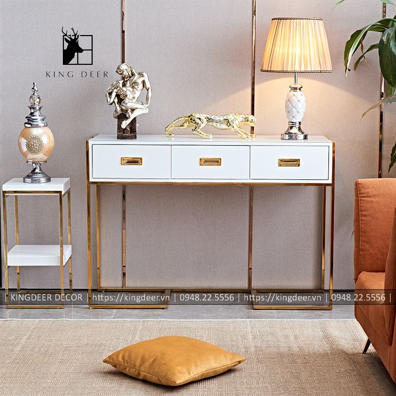 Bàn console inox 304 mạ PVD