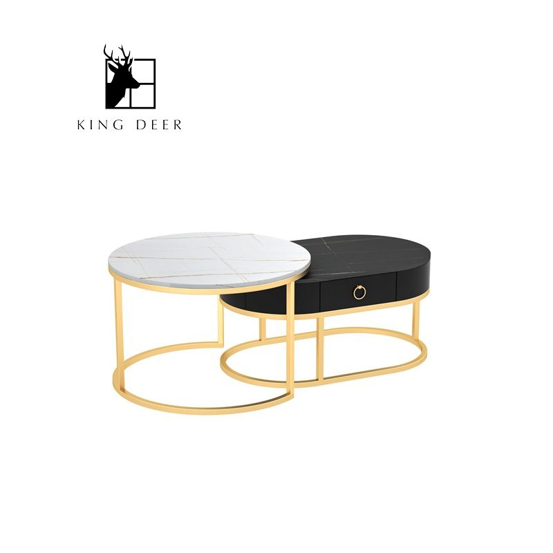 O1CN012Z1kOz2MpGEko6BMU_!!2212178119876-0-cib_result Bàn trà Lillian ngăn kéo bầu dục mặt đá, BTKD-037