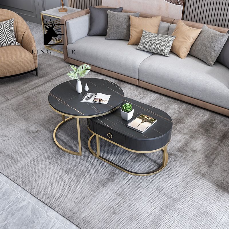 O1CN01pYU14X2MpGErdtoAt_!!2212178119876-0-cib_result Bàn trà Lillian ngăn kéo bầu dục mặt đá, BTKD-037