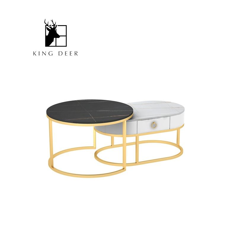 O1CN01xsJrze2MpGEnTMZwc_!!2212178119876-0-cib_result Bàn trà Lillian ngăn kéo bầu dục mặt đá, BTKD-037