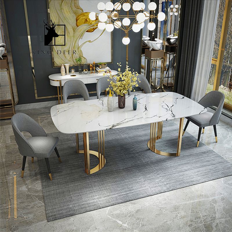 BAKD-0013 Bàn ăn Melanie Inox 304 mạ PVD, BAKD-001