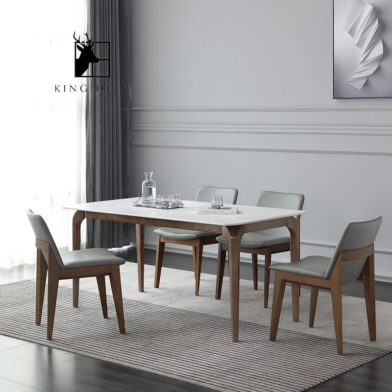 BAKD-0202 Bàn ăn Bridget chân gỗ phong cách hiện đại, BAKD-0020