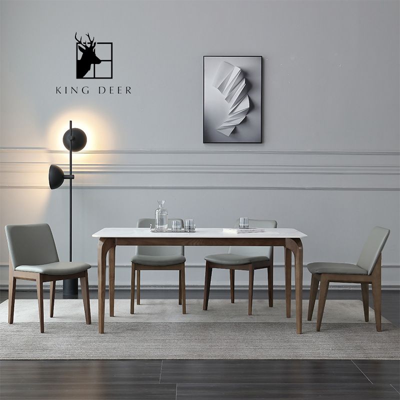 BAKD-0204 Bàn ăn Bridget chân gỗ phong cách hiện đại, BAKD-0020