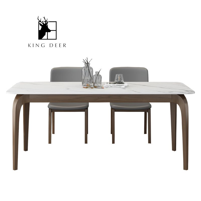 BAKD-0206 Bàn ăn Bridget chân gỗ phong cách hiện đại, BAKD-0020