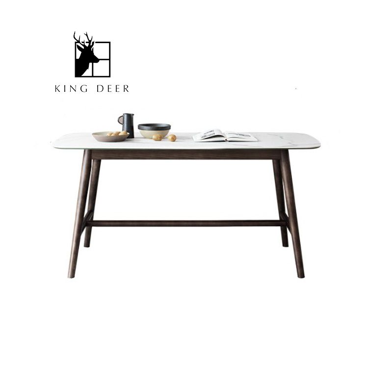 BAKD-0244 Bàn ăn Alexandra chân gỗ phong cách hiện đại, BAKD-024