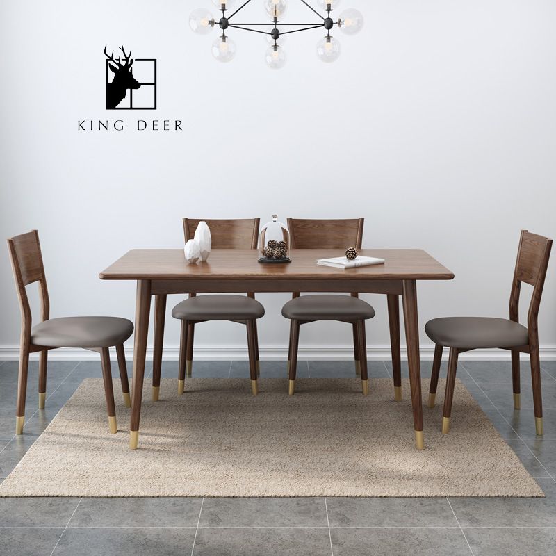 Bàn ăn Louisa chân gỗ phong cách hiện đại, BAKD-025