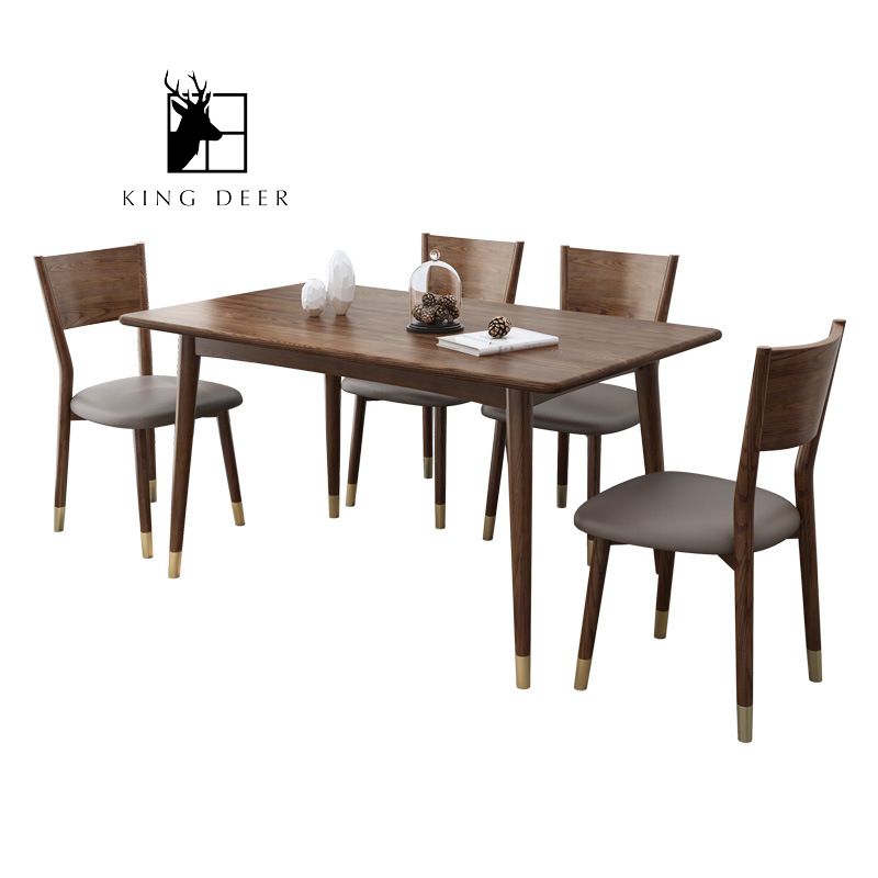 BAKD-0255 Bàn ăn Louisa chân gỗ phong cách hiện đại, BAKD-025