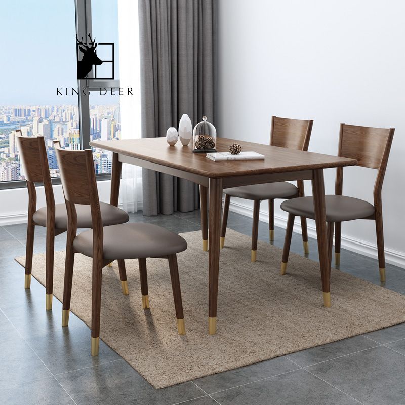 BAKD-0256 Bàn ăn Louisa chân gỗ phong cách hiện đại, BAKD-025