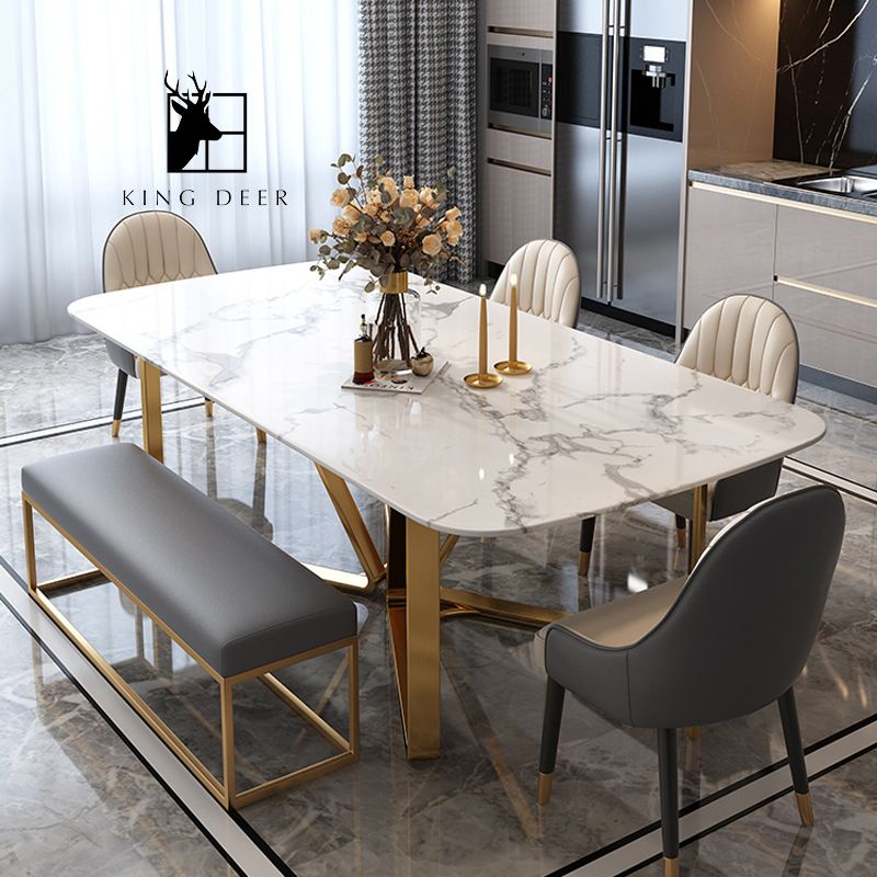 BAKD-0263 Bàn ăn chân inox 304 mạ PVD