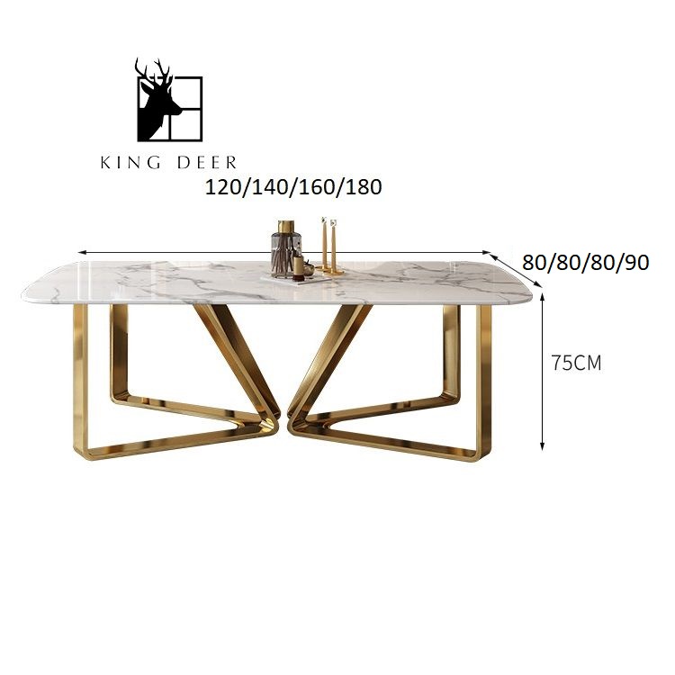 Bàn ăn chân inox 304 mạ PVD