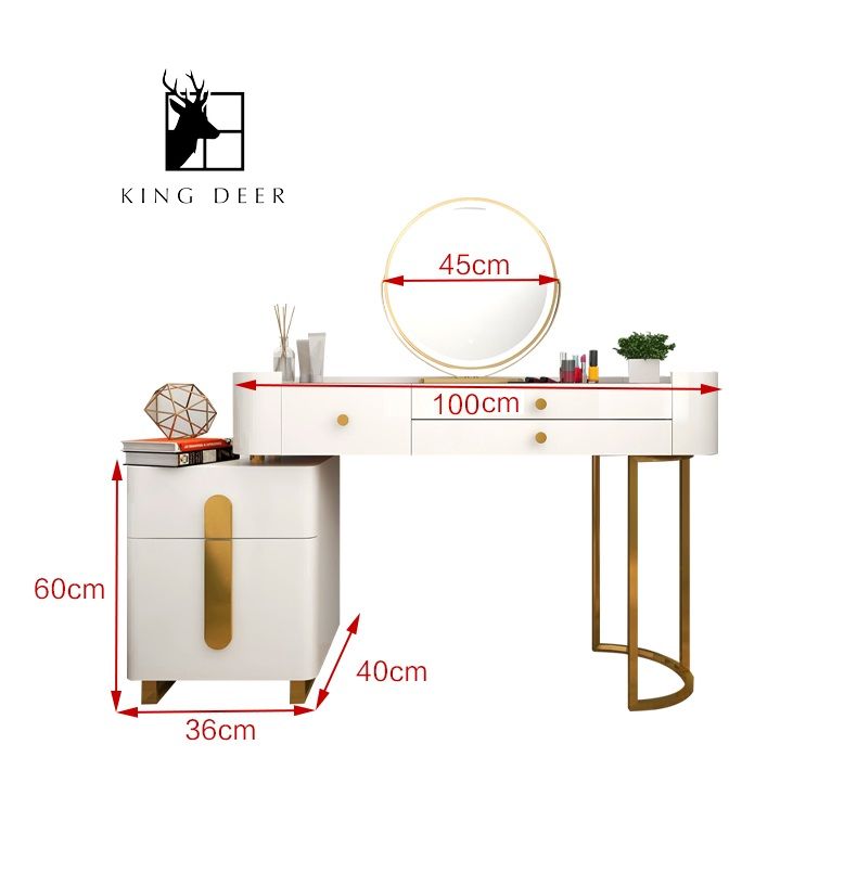 Bàn trang điểm Latifah gương LED, BTD-008